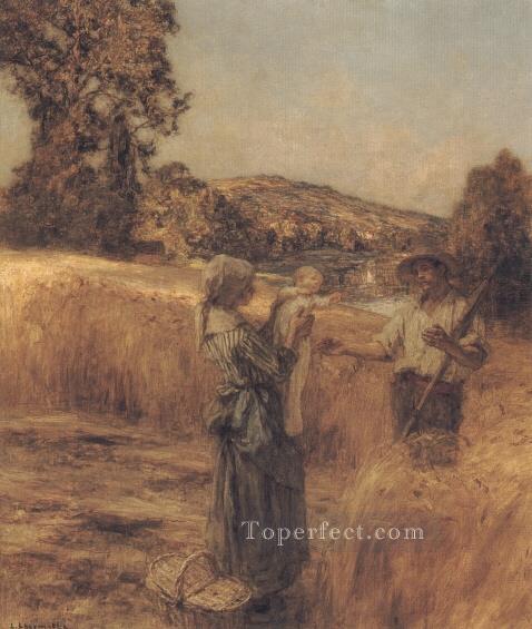 El Niño Segador escenas rurales campesino León Agustín Lhermitte Pintura al óleo